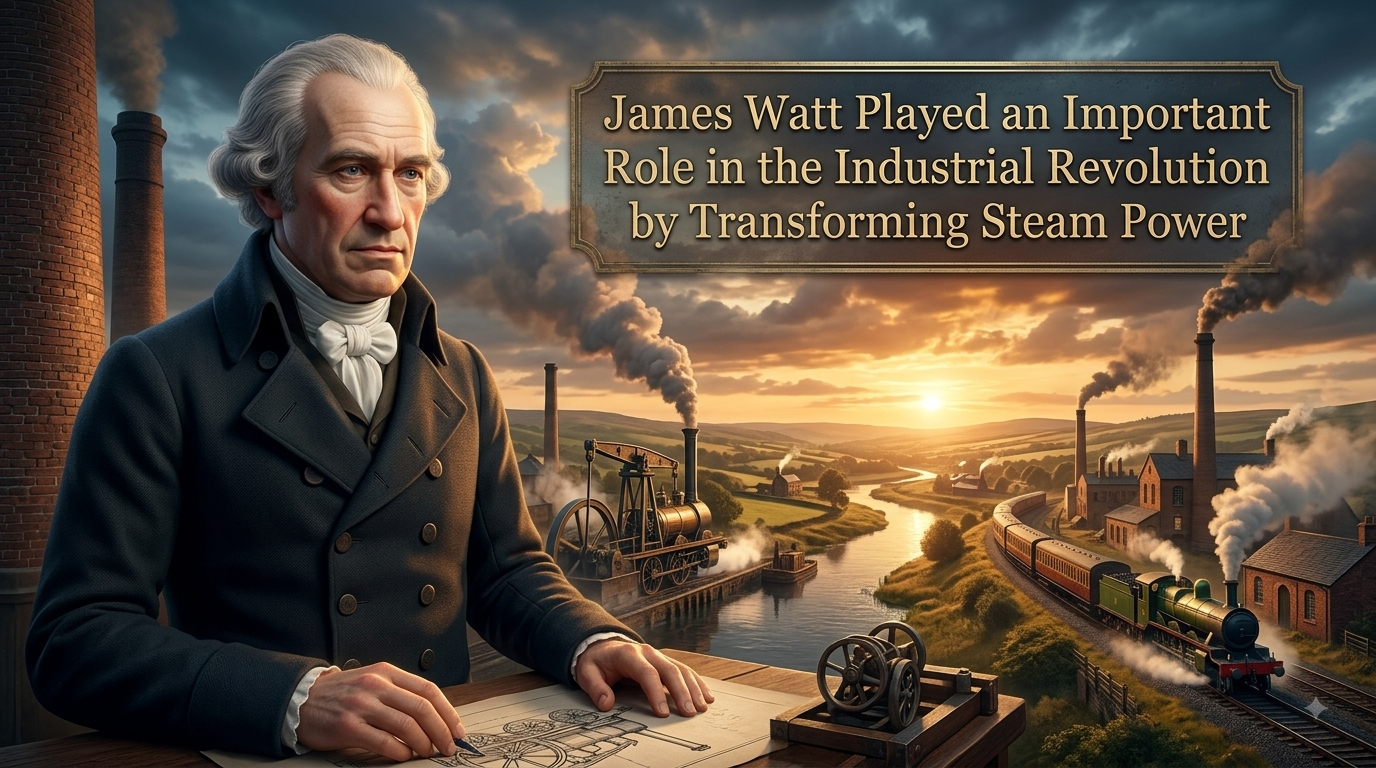 James Watt Played an Important Role in the Industrial Revolution by Transforming Steam Power