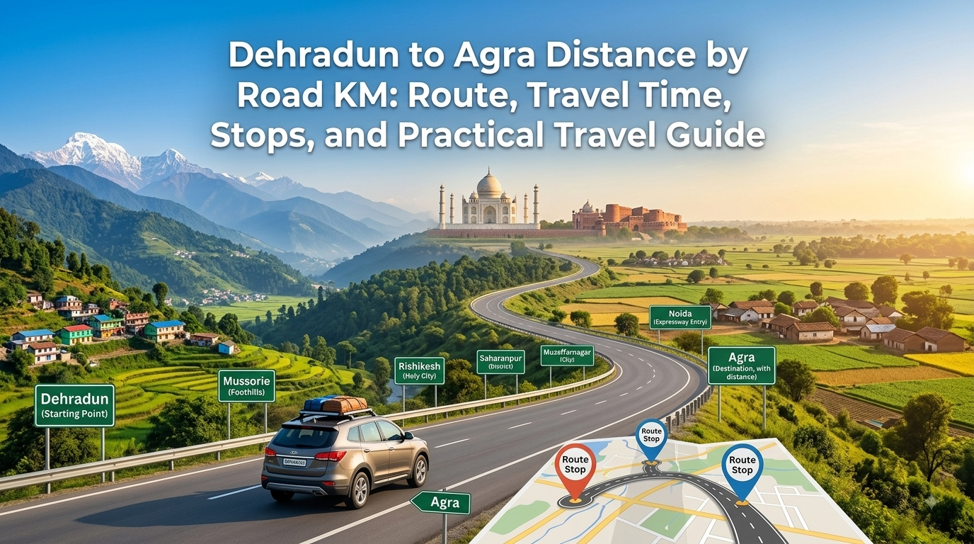 Dehradun to Agra Distance by Road KM: Route, Travel Time, Stops, and Practical Travel Guide